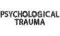 Psychological trauma icon in broken font. Vector illustration eps 10