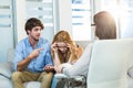 Psychologist helping a couple with relationship difficulties Royalty Free Stock Photo