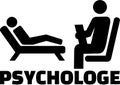 Psychologist icon with german job title