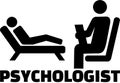 Psychologist icon with job title