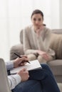 Psychologist listening to her patient Royalty Free Stock Photo