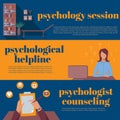 Psychologist office for counseling, online psychotherapy helpline