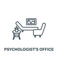 Psychologist'S Office icon. Line simple Psychology icon for templates, web design and infographics Royalty Free Stock Photo