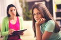 Psychologist treating teenage girl of depression