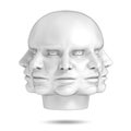 Psychology, abstract human head 3d concept