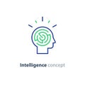 Psychology concept logo, strategy game icon, emotional intelligence Royalty Free Stock Photo