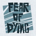 Psychology disorder - fear of dying hand drawn