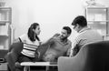 Psychology, family mental therapy, psychologist with couple at psychotherapy session on psychological consultation Royalty Free Stock Photo