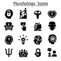 Psychology icon set