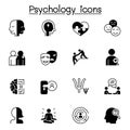 Psychology icons set vector illustration graphic design