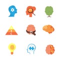 Psychology icons vector set