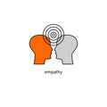 Psychology logo, empathy icon