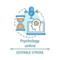 Psychology online concept icon