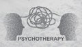 Psychology. Psychologist online. Psychotherapy practice, psychological help, psychiatrist consulting patient. Particle