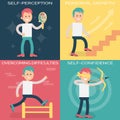 Psychology terms illustrations for achieving success