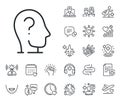 Psychology therapy line icon. Mental health sign. Online doctor, patient and medicine. Vector