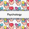 Psychology treatment analysis background design