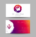 Psychology Vector Business Card Human Head Modern logo Creative style. Child Profile Silhouette Design concept. Brand Royalty Free Stock Photo