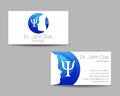Psychology Vector Visit Card Kid Head Modern logo Creative style. Human Child Profile Silhouette Design concept. Brand Royalty Free Stock Photo