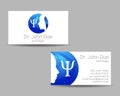 Psychology vector visit card. Modern logo. Creative style. Design concept.