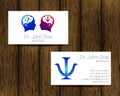 Psychology vector visit card. Modern logo. Creative style. Design concept.