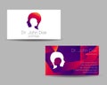Psychology vector visit card. Modern logo. Creative style. Design concept.