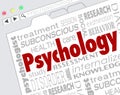 Psychology Website Online Research Mental Health Illness Disorder Diagnosis Royalty Free Stock Photo