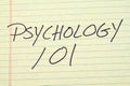 Psychology 101 On A Yellow Legal Pad