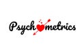 psychometrics word text typography design logo icon Royalty Free Stock Photo