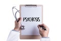 PSYCHOSIS and Background of Medicaments Composition, Stethoscope