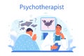 Psychotherapist concept. Mental health diagnostic and treatment.