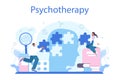 Psychotherapist concept. Mental health diagnostic and treatment.