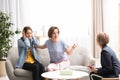 Psychotherapist working with teenage girl and her mother Royalty Free Stock Photo