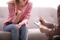 Psychotherapist working with woman in office Royalty Free Stock Photo