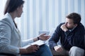 Psychotherapy for depression treatment Royalty Free Stock Photo