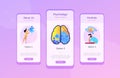 Psychotherapy and psychology app interface template.