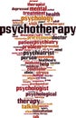 Psychotherapy word cloud Royalty Free Stock Photo