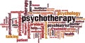 Psychotherapy word cloud Royalty Free Stock Photo