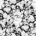 Psyhodelical Pattern with Thousand Eyes, Witchcraft Vibes