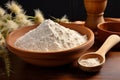 Psyllium husk flour a healthy ingredient in a rustic setting