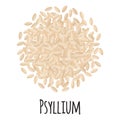 Psyllium for template farmer market design, label and packing. Natural energy protein organic super food