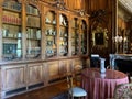 Pszczyna, Castle interiors. The great drawing room and the library at the back Royalty Free Stock Photo