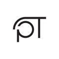 pt initial letter vector logo icon