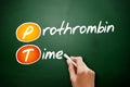 PT - Prothrombin Time acronym Royalty Free Stock Photo