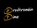 PT - Prothrombin Time acronym, medical concept Royalty Free Stock Photo