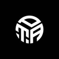 PTA letter logo design on black background. PTA creative initials letter logo concept. PTA letter design Royalty Free Stock Photo