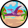 Pterodactyl cartoon flying Royalty Free Stock Photo