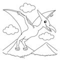 Pterodactyl Coloring Page for Kids