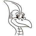 Pterodactyl dinosaur cartoon character Royalty Free Stock Photo