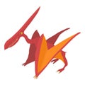 Pterodactyl icon, cartoon style